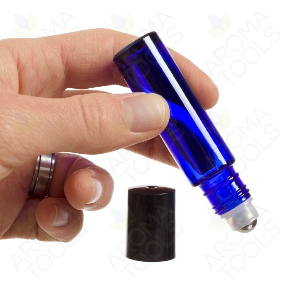 파랑 롤온병 및 스테인레스 스틸 볼(6개세트)